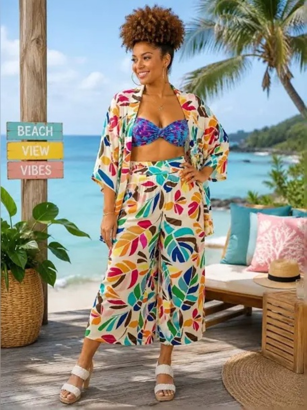 Tabitha Brown Women's Botanical Cover Up Pants Size: XL